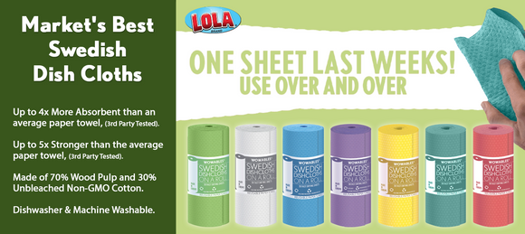 LOLA Wowables Swedish Dish Cloths, Reusable & Biodegradable 30 Paper Towels  - 1 CT, 30 Paper Towels - Kroger